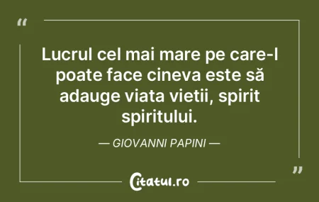 Lucrul cel mai mare pe care-l poate face... Lucrul cel mai mare pe care-l poate face...