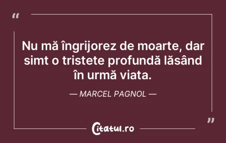 Nu mă îngrijorez de moarte, dar simt o... Nu mă îngrijorez de moarte, dar simt o...