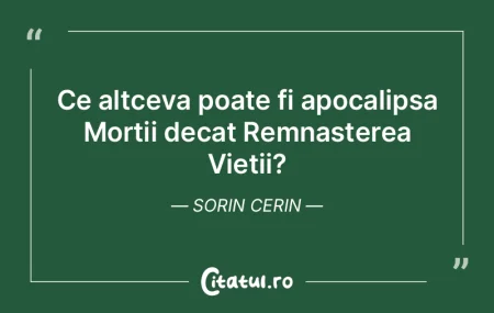 Ce altceva poate fi apocalipsa Mortii de... Ce altceva poate fi apocalipsa Mortii de...