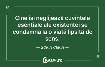 Cine își neglijează cuvintele esenți... Cine își neglijează cuvintele esenți...