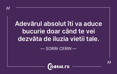 Adevărul absolut îți va aduce bucurie... Adevărul absolut îți va aduce bucurie...