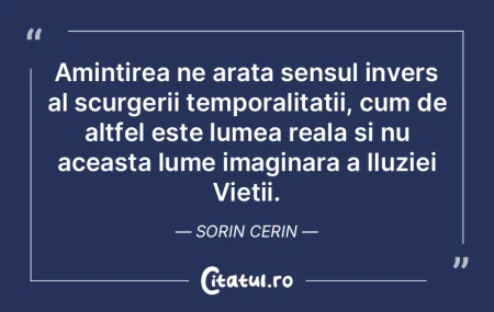Amintirea ne arata sensul invers al scur... Amintirea ne arata sensul invers al scur...
