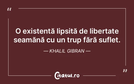 O existență lipsită de libertate seam... O existență lipsită de libertate seam...