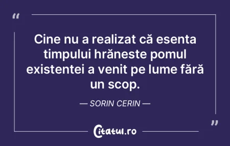 Cine nu a realizat că esența timpului ... Cine nu a realizat că esența timpului ...