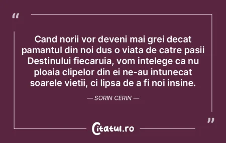 Cand norii vor deveni mai grei decat pam...