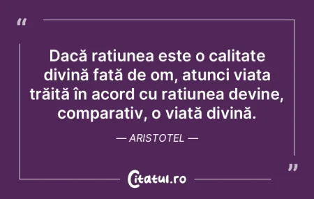 Dacă rațiunea este o calitate divină ... Dacă rațiunea este o calitate divină ...