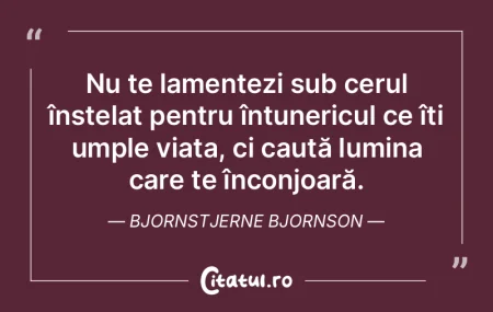 Nu te lamentezi sub cerul înstelat pent... Nu te lamentezi sub cerul înstelat pent...