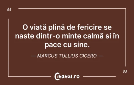 O viață plină de fericire se naște d...