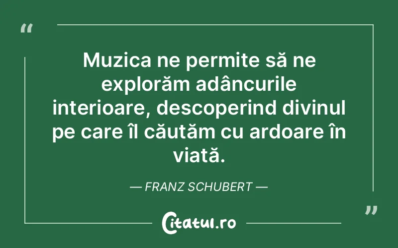 Citat Franz Schubert - citate spiritualitate