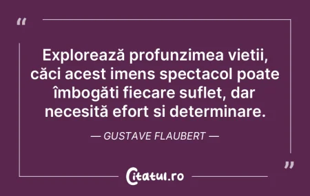 Explorează profunzimea vieții, căci a... Explorează profunzimea vieții, căci a...