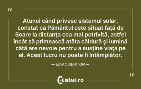 Atunci când privesc sistemul solar, con... Atunci când privesc sistemul solar, con...