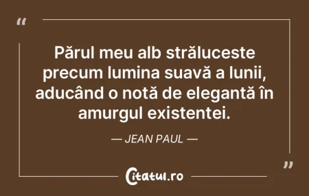 Părul meu alb strălucește precum lumi... Părul meu alb strălucește precum lumi...