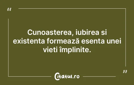 Cunoașterea, iubirea și existența for... Cunoașterea, iubirea și existența for...