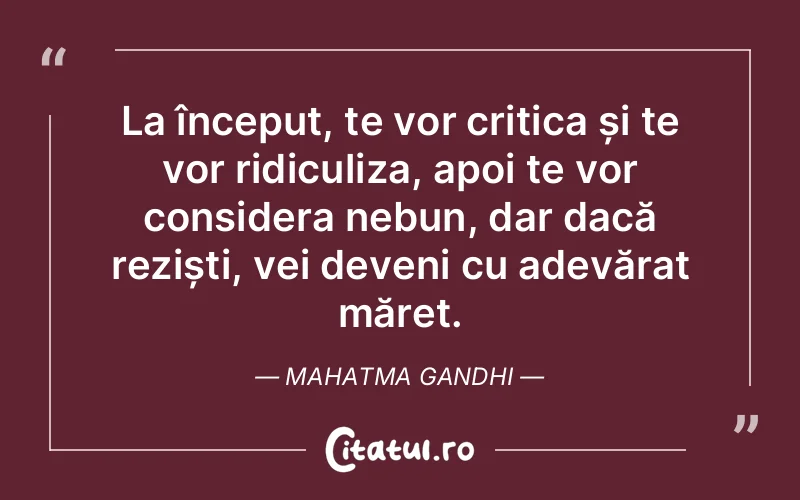 Citat Mahatma Gandhi - citate spiritualitate