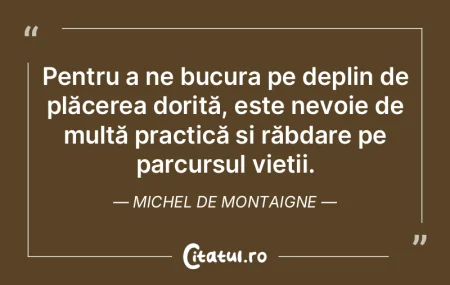 Pentru a ne bucura pe deplin de plăcere...