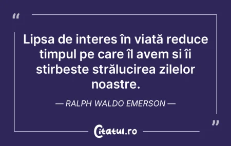 Lipsa de interes în viață reduce timp... Lipsa de interes în viață reduce timp...