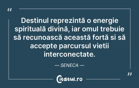 Destinul reprezintă o energie spiritual... Destinul reprezintă o energie spiritual...