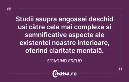 Studii asupra angoasei deschid uși căt... Studii asupra angoasei deschid uși căt...