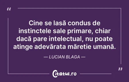 Cine se lasă condus de instinctele sale... Cine se lasă condus de instinctele sale...