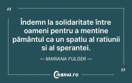 Îndemn la solidaritate între oameni pe... Îndemn la solidaritate între oameni pe...
