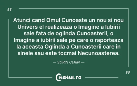 Atunci cand Omul Cunoaste un nou si nou ... Atunci cand Omul Cunoaste un nou si nou ...