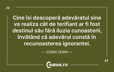 Cine își descoperă adevăratul sine v...