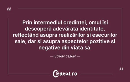 Prin intermediul credinței, omul își ... Prin intermediul credinței, omul își ...