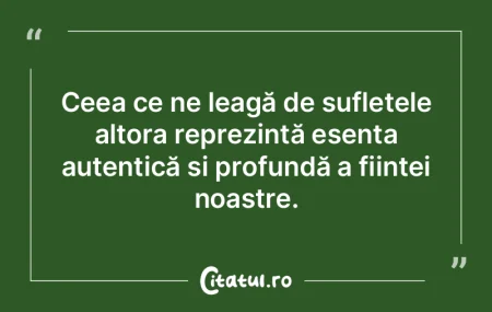 Ceea ce ne leagă de sufletele altora re... Ceea ce ne leagă de sufletele altora re...