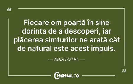 Fiecare om poartă în sine dorința de ... Fiecare om poartă în sine dorința de ...