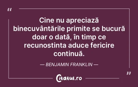 Cine nu apreciază binecuvântările pri... Cine nu apreciază binecuvântările pri...