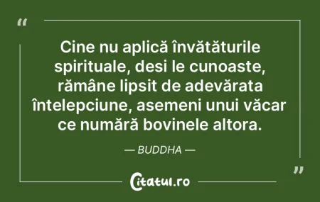 Cine nu aplică învățăturile spiritu... Cine nu aplică învățăturile spiritu...