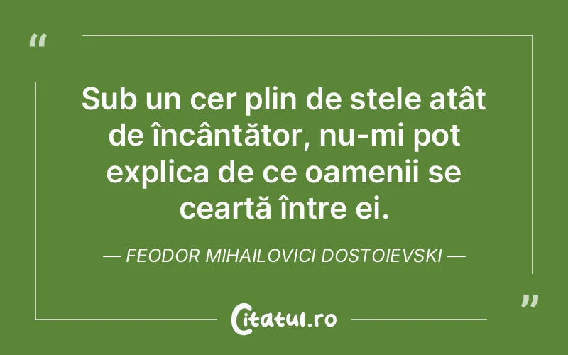 Citat Feodor Mihailovici Dostoievski - citate spiritualitate
