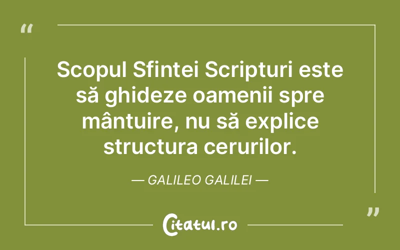 Citat Galileo Galilei - citate spiritualitate