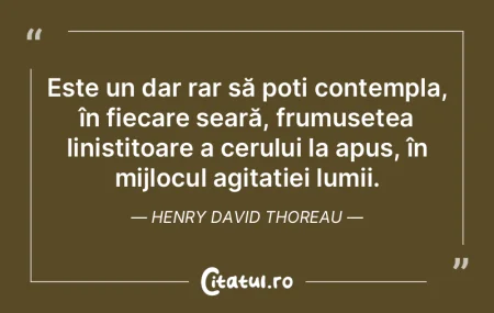 Este un dar rar să poți contempla, în... Este un dar rar să poți contempla, în...