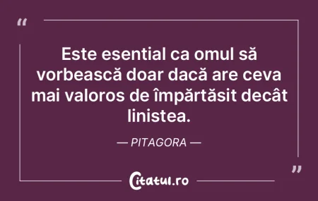 Este esențial ca omul să vorbească do... Este esențial ca omul să vorbească do...