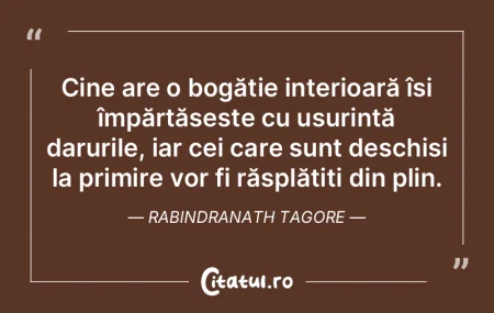 Cine are o bogăție interioară își Ã... Cine are o bogăție interioară își Ã...