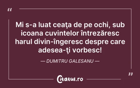 Mi s-a luat ceaţa de pe ochi, sub icoan... Mi s-a luat ceaţa de pe ochi, sub icoan...