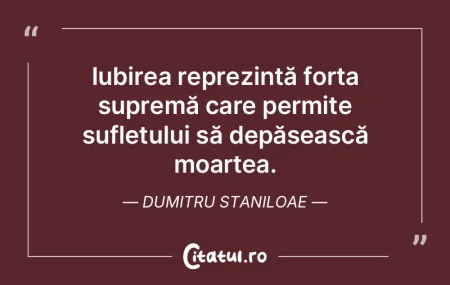 Iubirea reprezintă forța supremă care... Iubirea reprezintă forța supremă care...