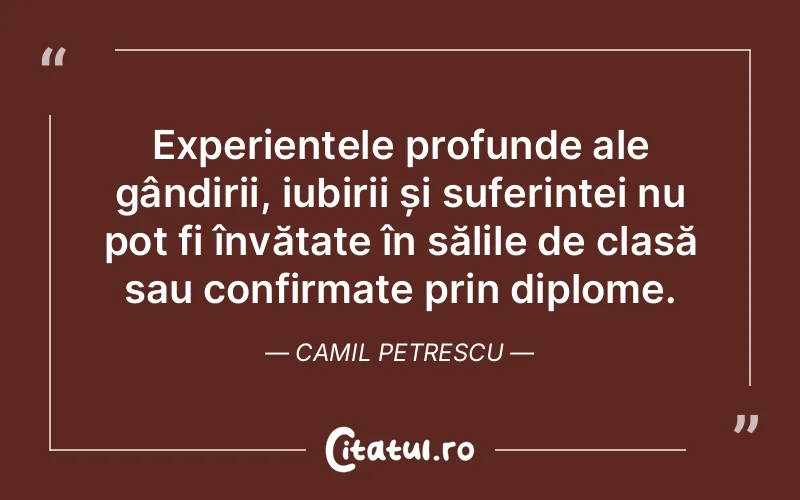 Citat Camil Petrescu - citate spiritualitate