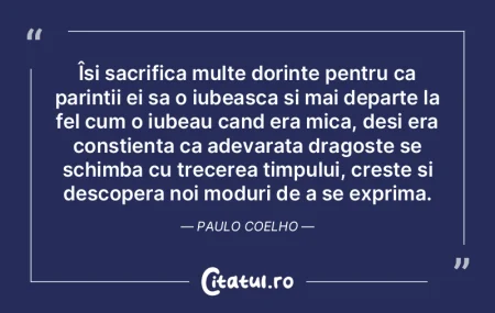 Îsi sacrifica multe dorinte pentru ca p... Îsi sacrifica multe dorinte pentru ca p...