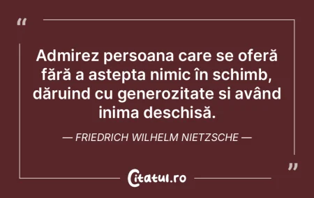 Admirez persoana care se oferă fără a...