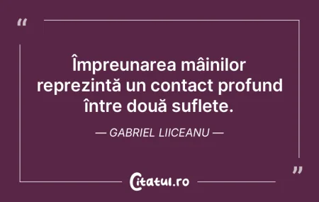 Împreunarea mâinilor reprezintă un co... Împreunarea mâinilor reprezintă un co...