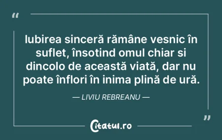 Iubirea sinceră rămâne veșnic în su...