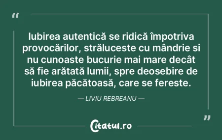 Iubirea autentică se ridică împotriva...