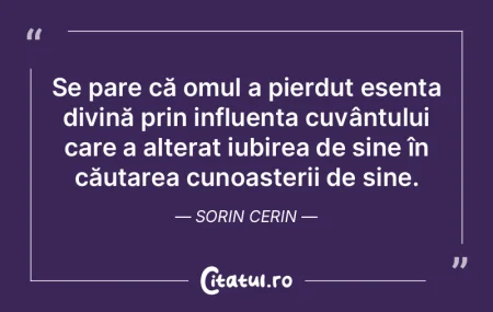 Se pare că omul a pierdut esența divin... Se pare că omul a pierdut esența divin...