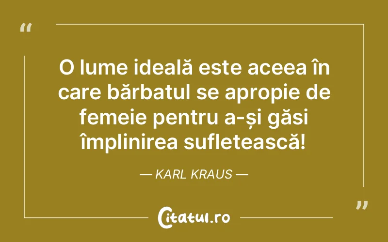Citat Karl Kraus - citate spiritualitate