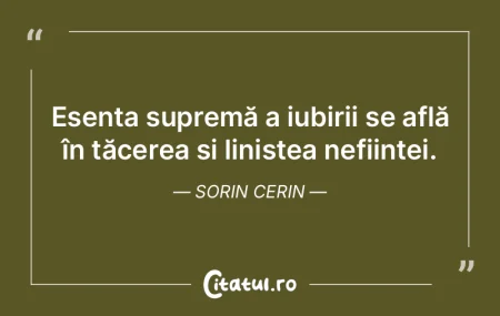 Esența supremă a iubirii se află în ... Esența supremă a iubirii se află în ...