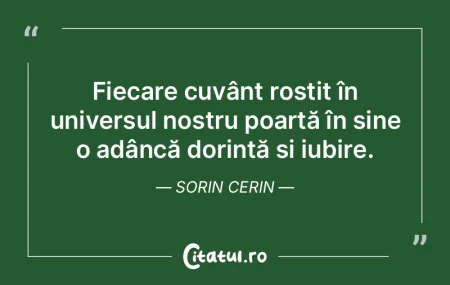 Fiecare cuvânt rostit în universul nos... Fiecare cuvânt rostit în universul nos...