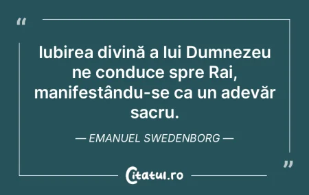 Iubirea divină a lui Dumnezeu ne conduc...