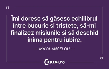 Îmi doresc să găsesc echilibrul într... Îmi doresc să găsesc echilibrul într...